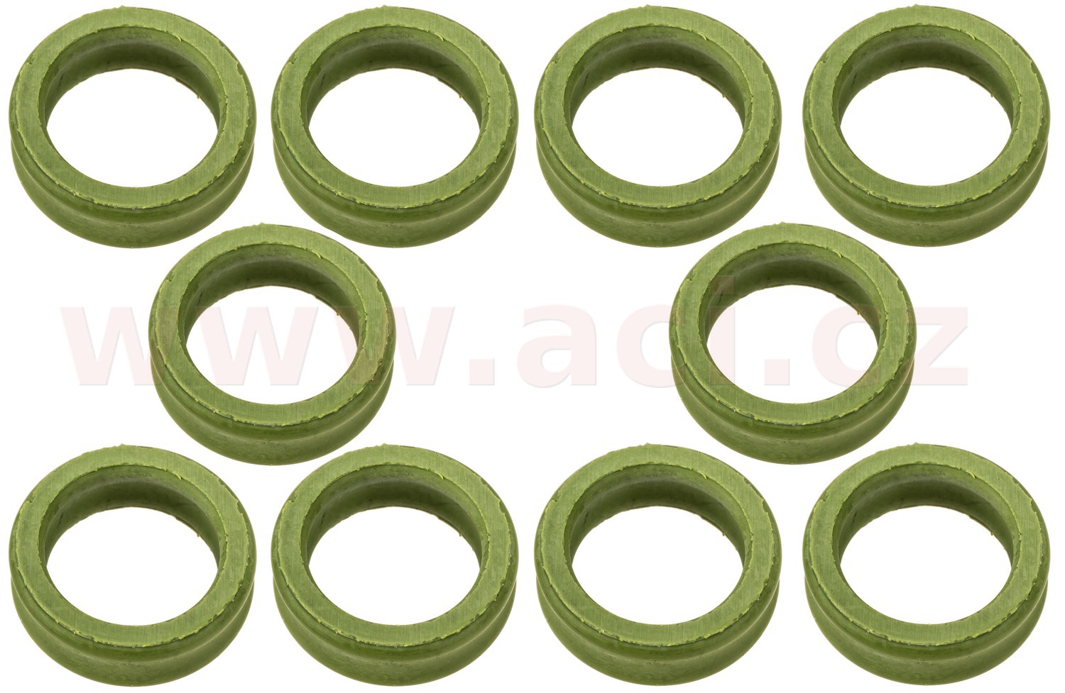 (sada 10 ks) těsnící kroužek 1,78 x 10,32 mm dvoubřitý speciální zelený