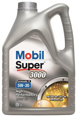 MOTOROVÝ OLEJ MOBIL SUPER 3000 0W-20 FORMULA V (5L), VW NORMA:508.00/509.00