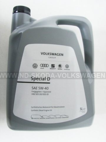 MOTOROVÝ OLEJ SPECIAL PLUS 5W-40 (5L) VW SPECIFIKACE: 505.00/505.01