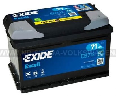 AUTOBATERIE EXIDE EXCELL 71AH 670A 12V  278X175X175MM