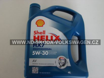 Motorový olej Shell Helix Diesel HX7 AV 5W-30 Plná syntetika 4L API CF,ACEA C3(A3/B3/B4),VW 50200,505 01